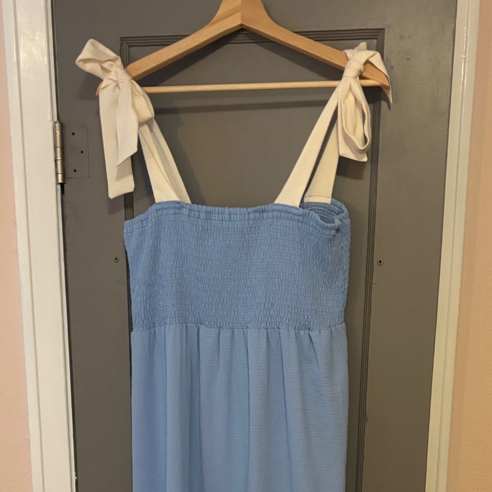NWT Baby blue midi dress size large